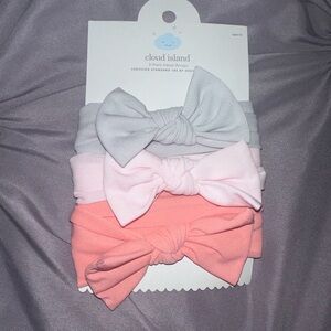 Newborn Baby Girl Cloud Island  … 3-Pack Head Wraps. Brand New with tags
